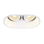 SLV Horn Double Spot Aluminium White | Suitable for 2x GU10 