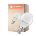 Ledvance Classic LED E14 Ball Frosted 4.9W 470lm - 840 Cool White | Replaces 40W