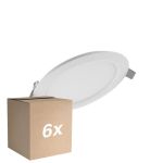 Multipack 6x Ledvance LED Downlight Slim Round DN105 6W 430lm 120D - 840 Cool White | 118mm 