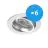 Multipack 6x Noxion Recessed Spot Vision MR16 Tiltable Aluminium | Cutout 69mm - GU10 Socket